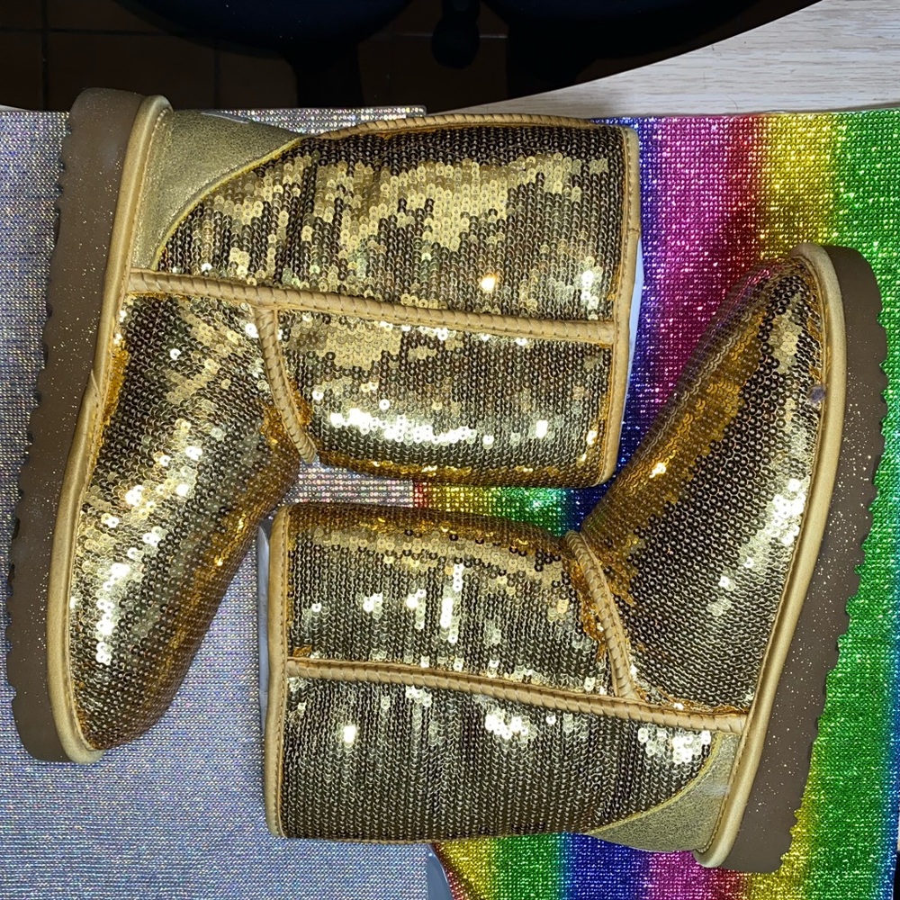 Gold Sequin Uggs